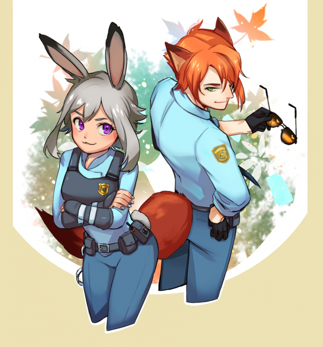 judy hopps+nick wilde