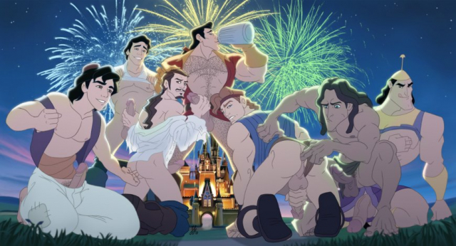 aladdin (character)+gaston+hercules+kronk+prince eric+tarzan (character)+will turner