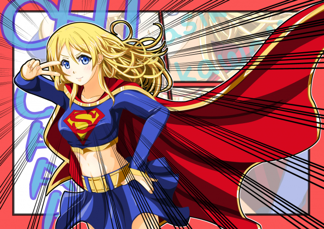 ayase eli+supergirl