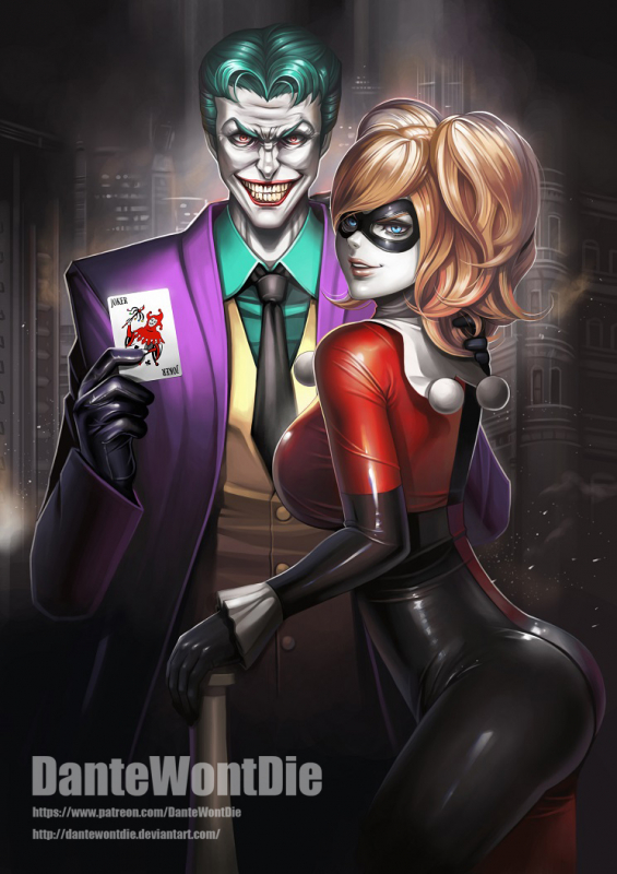 harley quinn+the joker