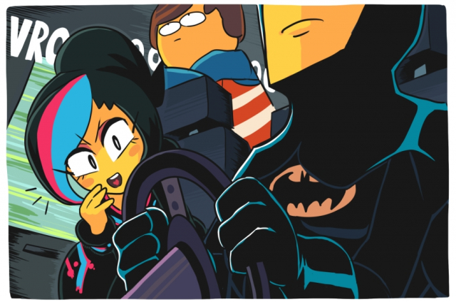 batman+bruce wayne+emmet brickowski+wyldstyle