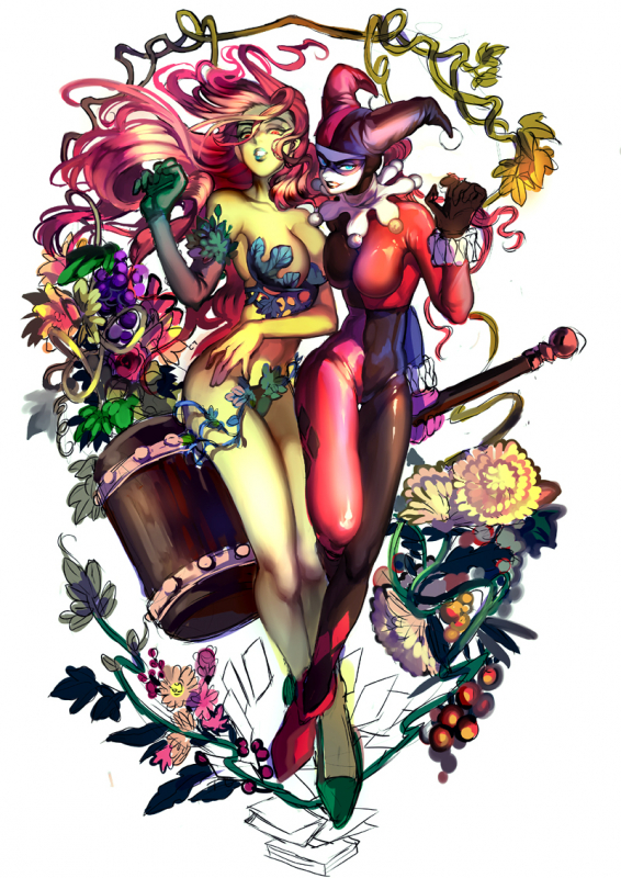 harley quinn+poison ivy