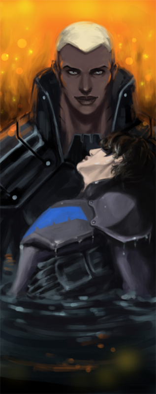 aqua lad+dick grayson+kaldur'ahm+nightwing