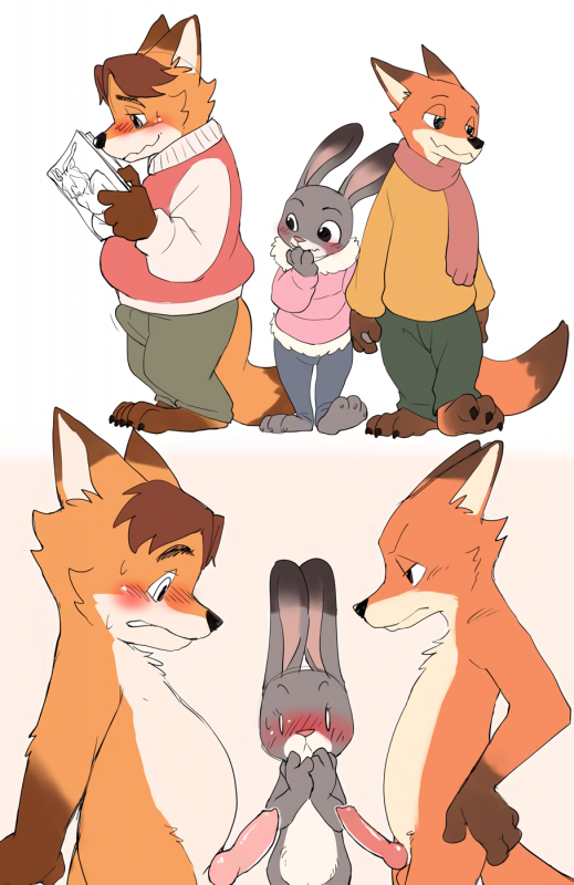 gideon grey+judy hopps+nick wilde