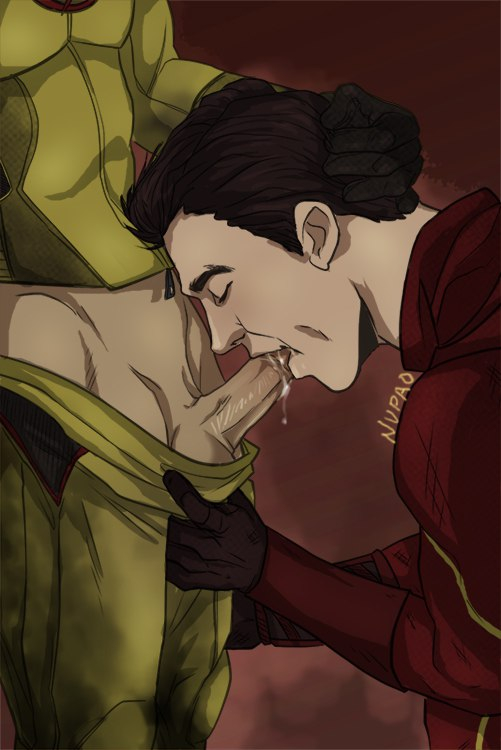 barry allen+harrison wells+reverse flash+the flash