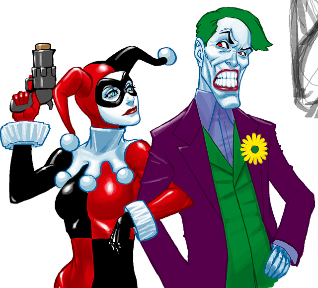 harley quinn+the joker