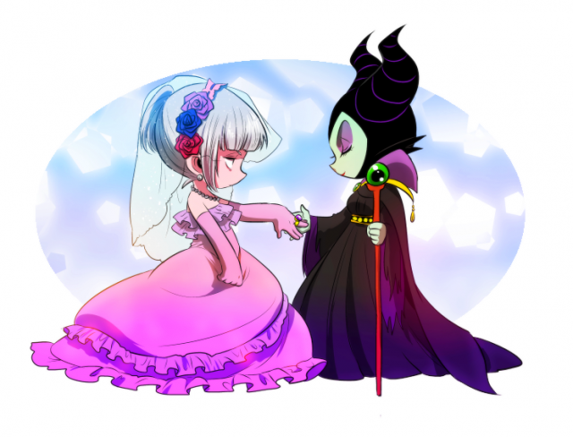 claude frollo+maleficent