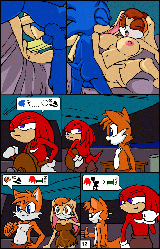 knuckles the echidna+sonic the hedgehog+tails+vanilla the rabbit