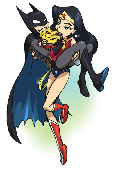 batman+bruce wayne+etrigan+jason blood+princess diana of themyscira+wonder woman