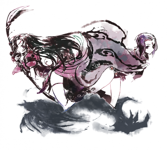 oichi (sengoku basara)+raven (dc)