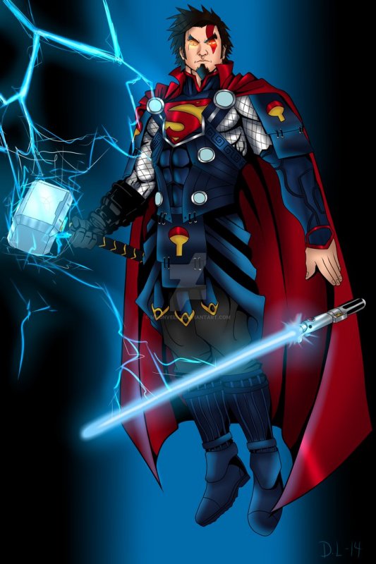anakin skywalker+kazama jun+kratos+superman+thor+uchiha madara