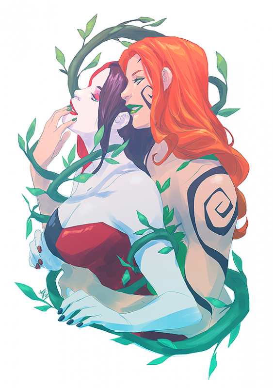 harley quinn+poison ivy