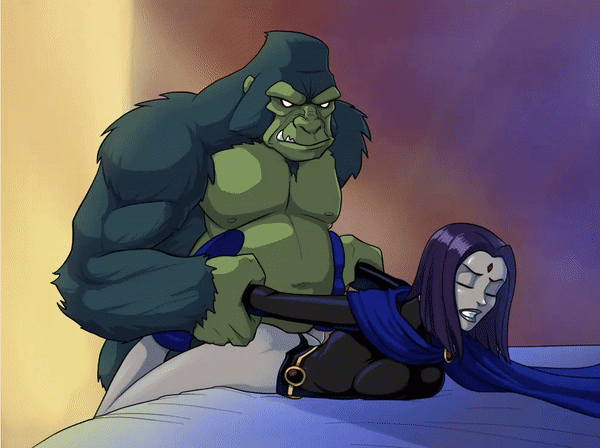 beast boy+rachel roth+raven