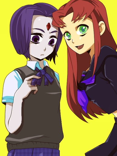 raven (dc)+starfire