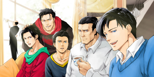 alfred pennyworth+bruce wayne+damian wayne+dick grayson+jason todd+tim drake