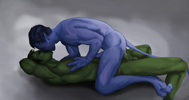 beast boy+garfield logan+nightcrawler