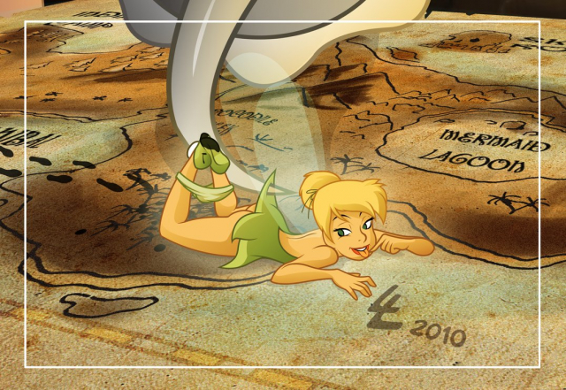 captain hook+tinker bell