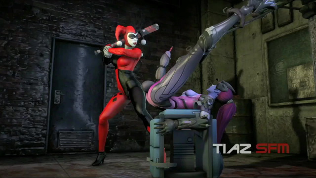 harley quinn+widowmak-