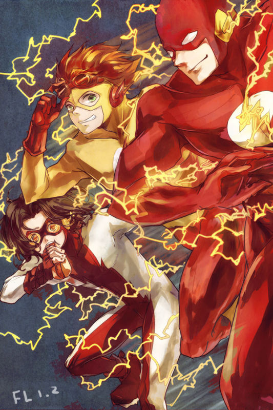 barry allen+bart allen+impulse+kid flash+the flash+wally west