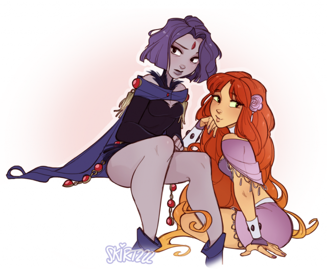 raven (dc)+starfire