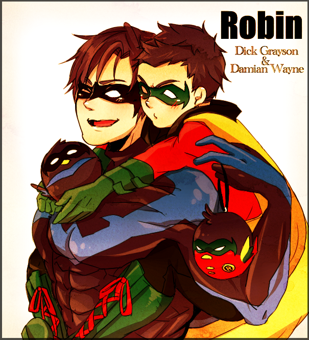 damian wayne+dick grayson+nightwing+robin (dc)