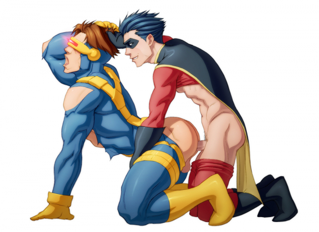 cyclops (x-men)+robin (dc)+scott summers+tim drake