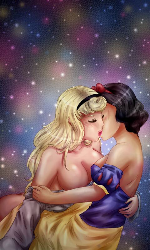 princess aurora+snow white