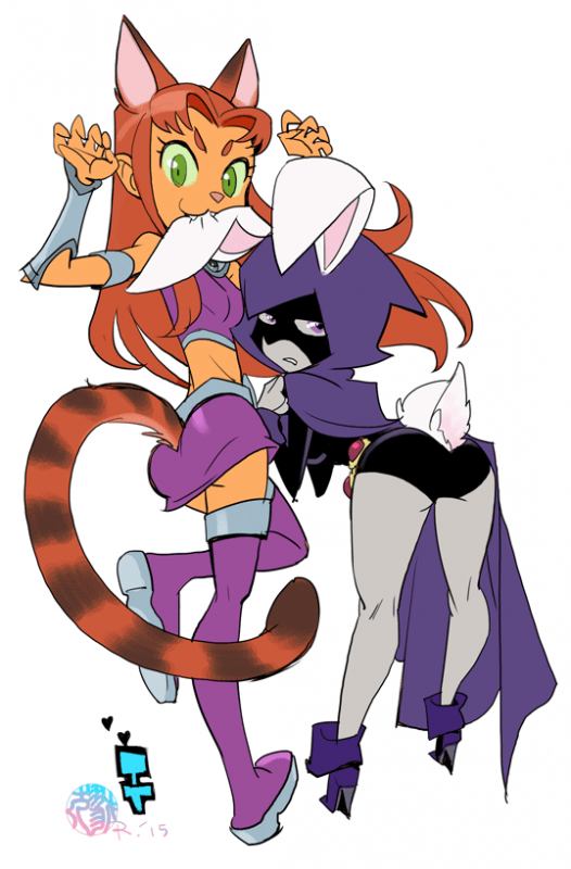 raven (dc)+starfire