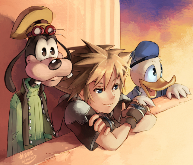 donald duck+goofy+sora (kingdom hearts)