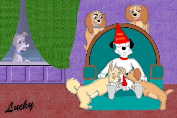 angel (lady and the tramp)+annette+colette+danielle+lucky+scamp