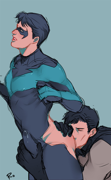 batman+bruce wayne+dick grayson+nightwing