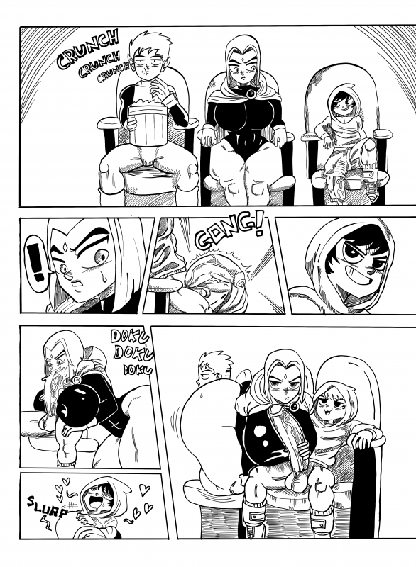 beast boy+garfield logan+rachel roth+raven