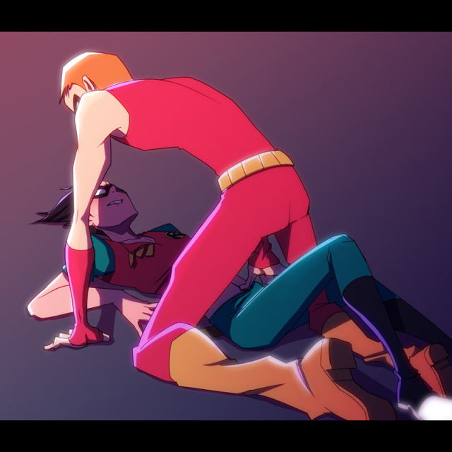 dick grayson+robin (dc)+roy harper+speedy