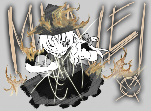 greed+kirisame marisa+orange lantern