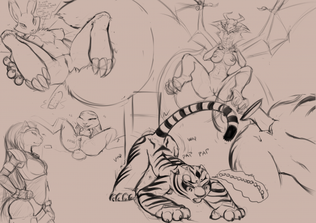 judy hopps+master tigress+renamon