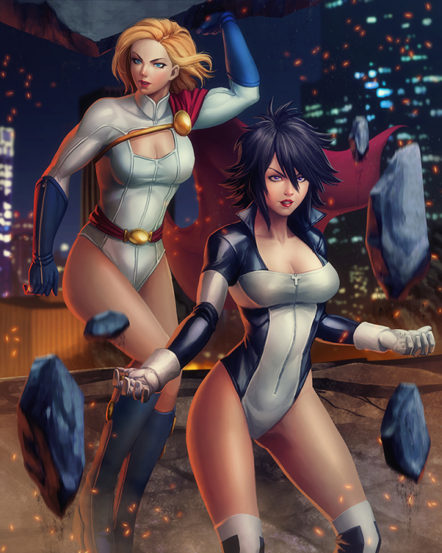 atlee+power girl+terra (dc)