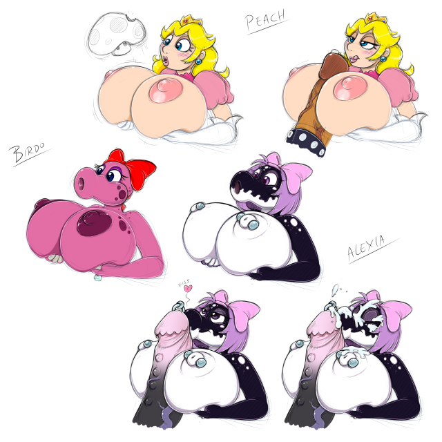 alexia+birdo+bowser+princess peach