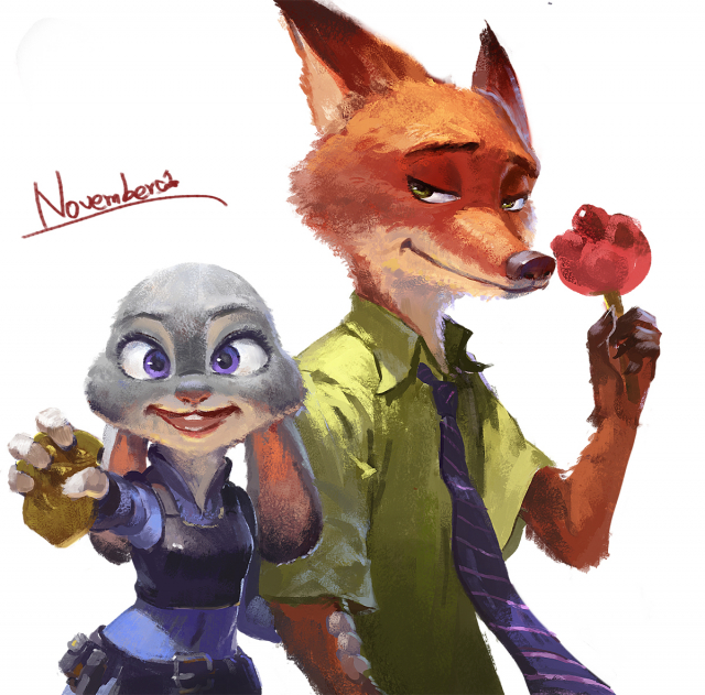 judy hopps+nick wilde