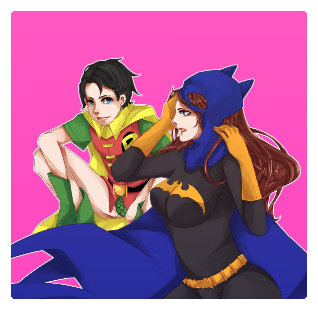 barbara gordon+batgirl+dick grayson+robin (dc)