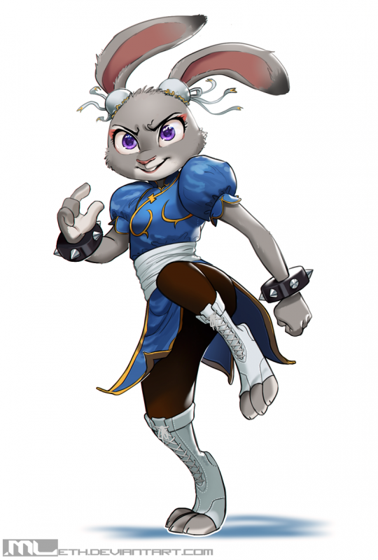 chun-li+judy hopps