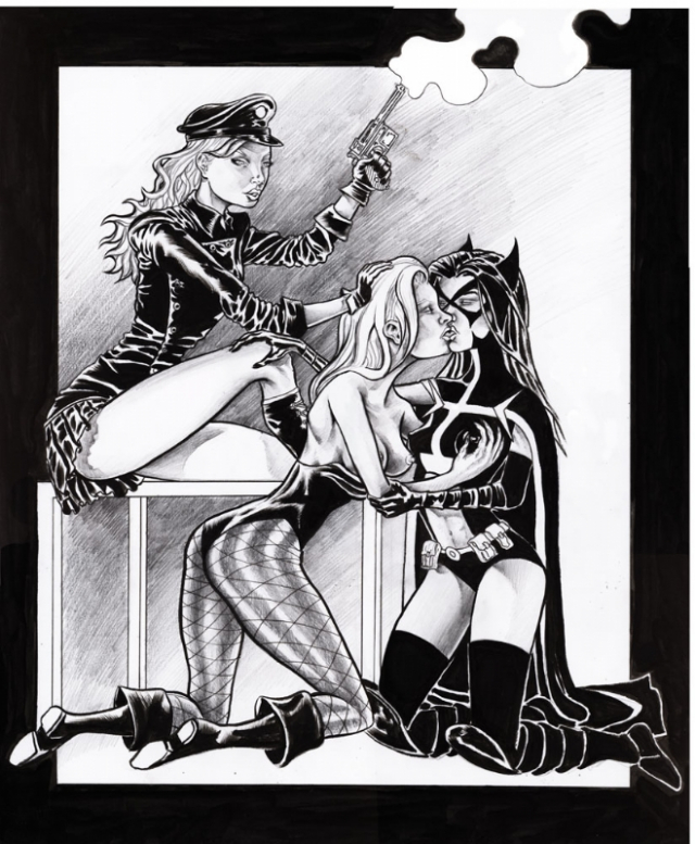 black canary+huntress+lady blackhawk+zinda blake