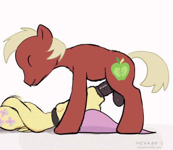 big macintosh (mlp)+fluttershy (mlp)