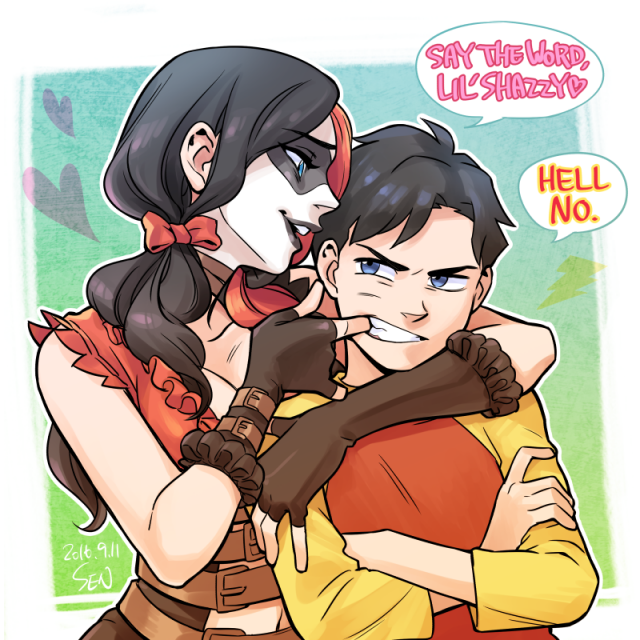 billy batson+harley quinn