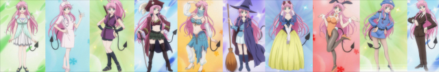 lala satalin deviluke+peke+snow white (disney)