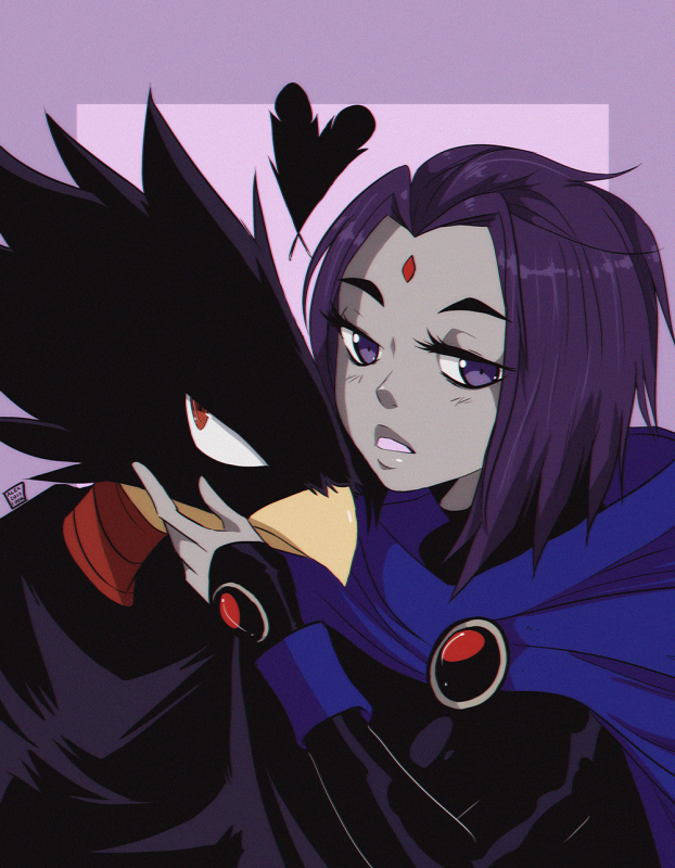 raven (dc)+tokoyami fumikage