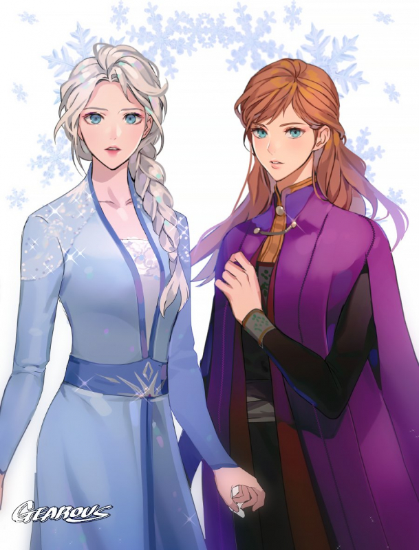 anna (frozen)+elsa (frozen)