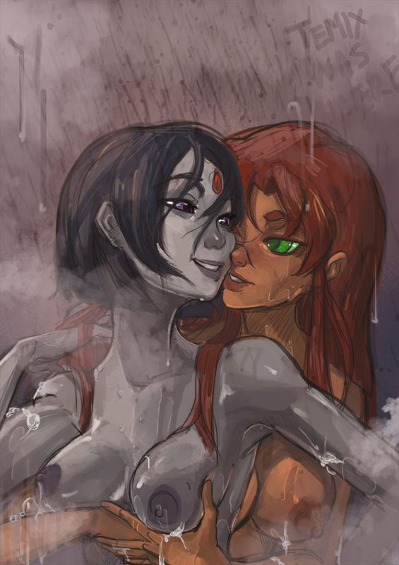 raven (dc)+starfire