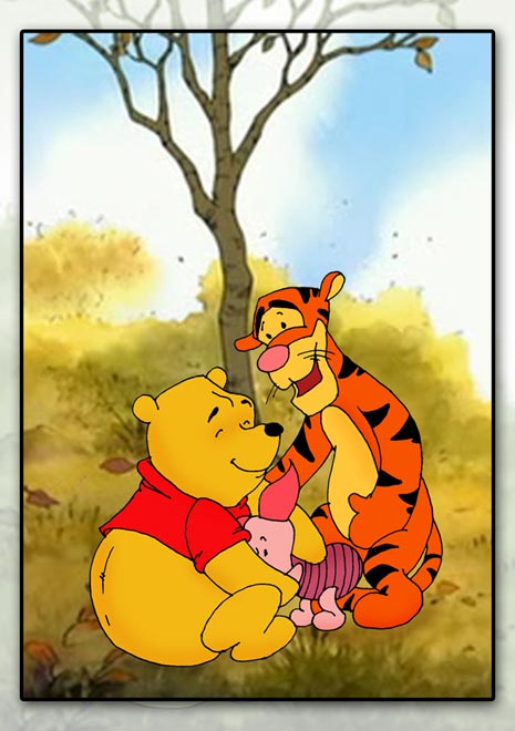 piglet+pooh+pooh bear+tigger