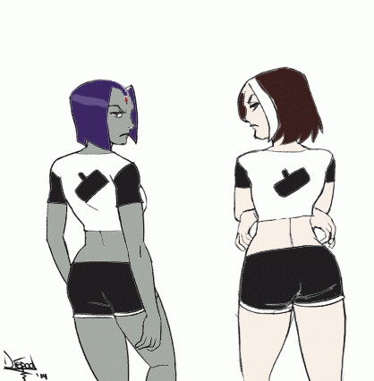 anna marie+rachel roth+raven+rogue (x-men)