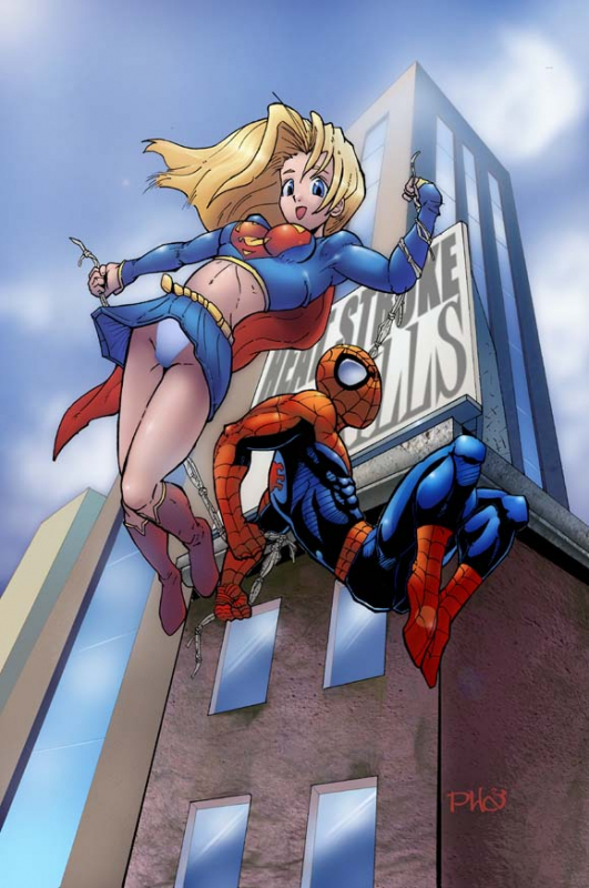 spider-man+supergirl